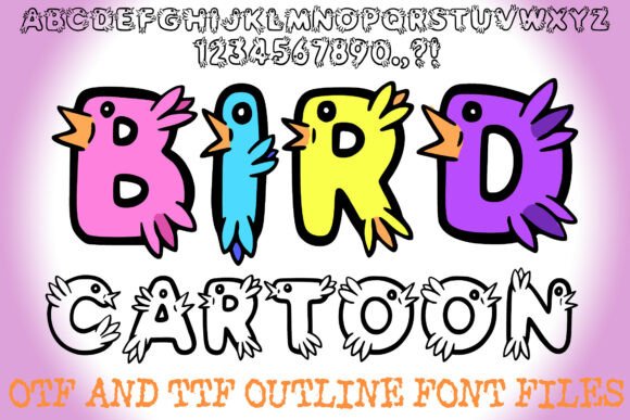 Bird Cartoon: A Playful Typeface for Editorial Charm
