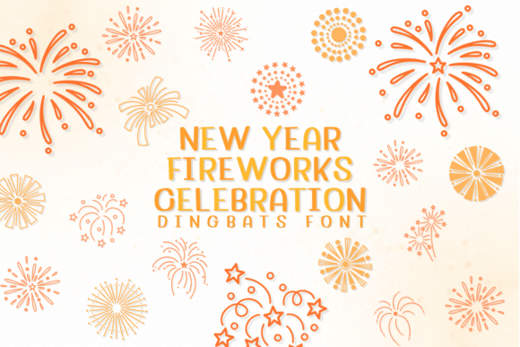 Designing with New Year Fireworks Celebration Font