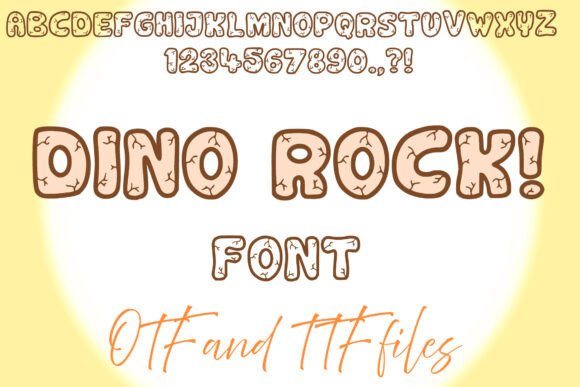 Dino Rock: A Bold Display Font for Handmade Brands