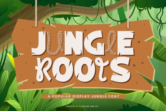 Jungle Roots: A Bold Display Font for Editorial Design