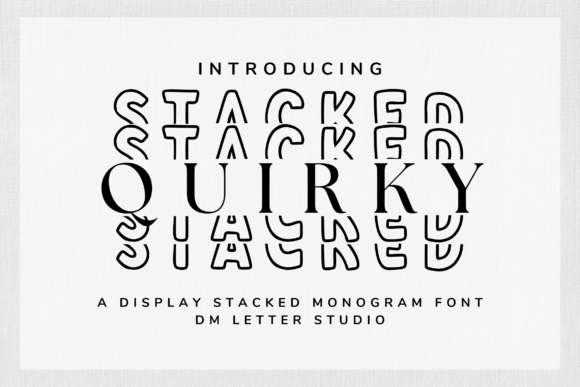 Quirky Stacked Monogram: A Playful Display Font for Web Design