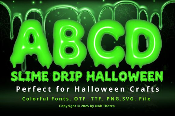 Slime Drip Halloween: A Playful 3D Typeface for Web Headers