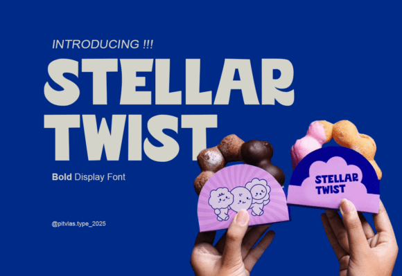 Stellar Twist: A Bold Display Font for Modern Branding
