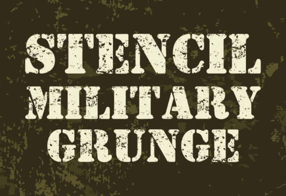 Stencil Military Grunge: A Bold Typeface for Brand Identity