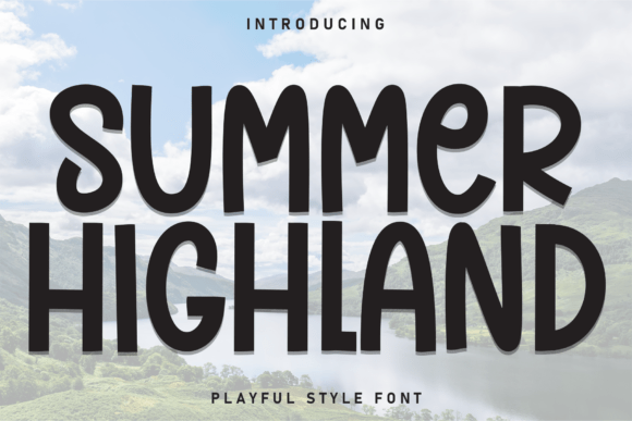 Summer Highland: A Bold Display Font for Editorial Design