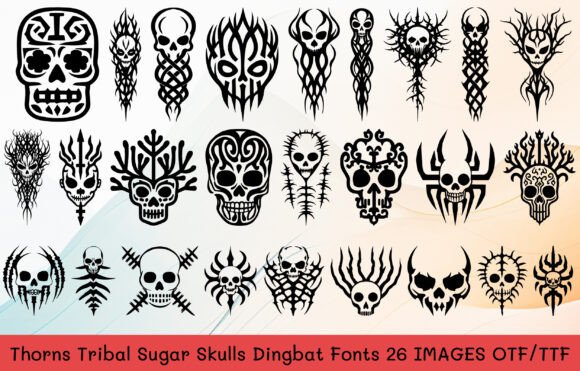Thorns Tribal Sugar Skulls: A Bold Typeface for Editorial Design