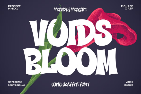 Voids Bloom: A Bold Display Font for Creative Branding