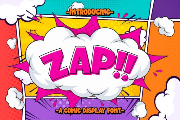 Zap: A Bold Cartoon Typeface for Branding Projects